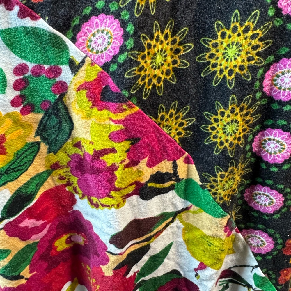 Desigual Floral Patchwork Asymmetrical A-Line Skirt - Multicolor - Size XL - Picture 11 of 15